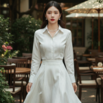 Chân dung cô gái trẻ thanh lịch giữa không gian cà phê sang trọng