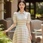 Chân dung thanh lịch của cô gái trẻ trong không gian quán cà phê sang trọng