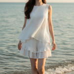 Chân dung cô gái trẻ bên bờ biển với phong cách tự nhiên và đầy cuốn hút