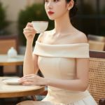 Chân dung thực tế của cô gái trẻ tự tin tại quán cafe sang trọng