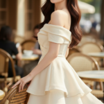 Chân dung nữ sinh tự tin trong không gian quán cà phê sang trọng