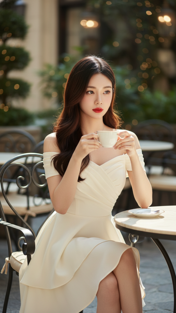 Chân dung thanh lịch của cô gái 25 tuổi giữa không gian quán cà phê sang trọng