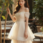 Chân dung nữ thanh lịch giữa không gian cafe sang trọng và ánh sáng vàng giờ vàng