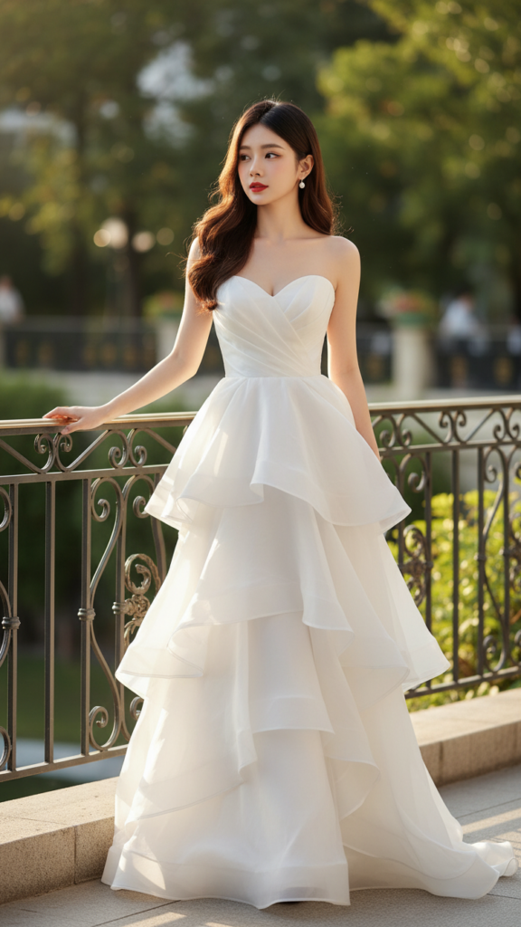 Chân dung thanh lịch của cô gái trẻ tại quán cafe sang trọng