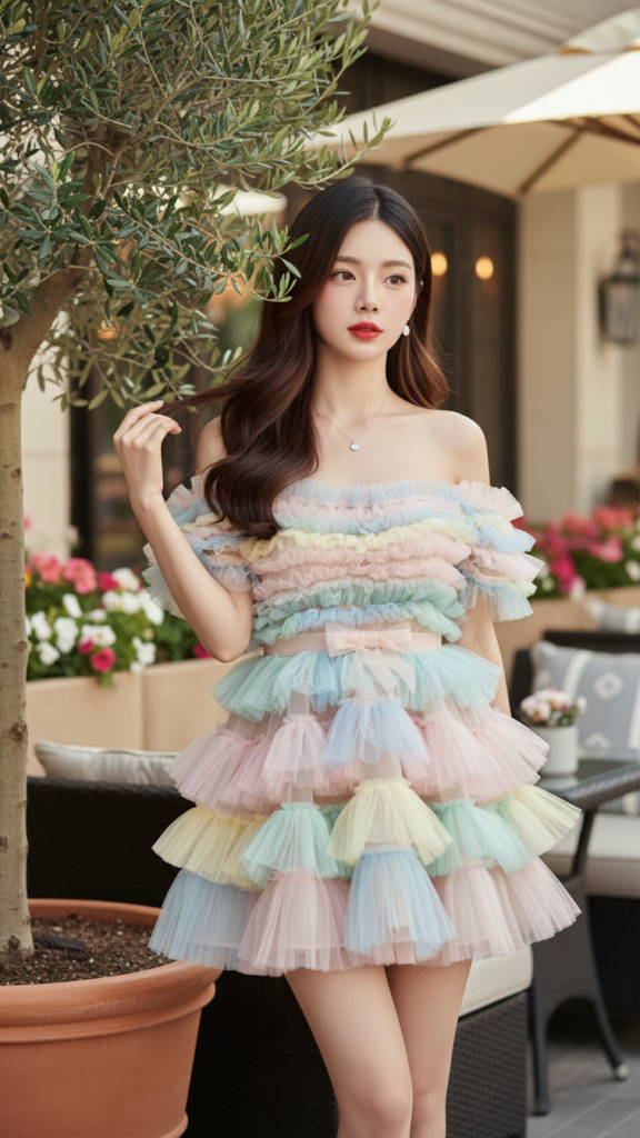 Chân dung cô gái trẻ hiện đại trong không gian quán cà phê sang trọng