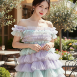 Chân dung cô gái trẻ tự tin và quyến rũ tại quán cafe sang trọng