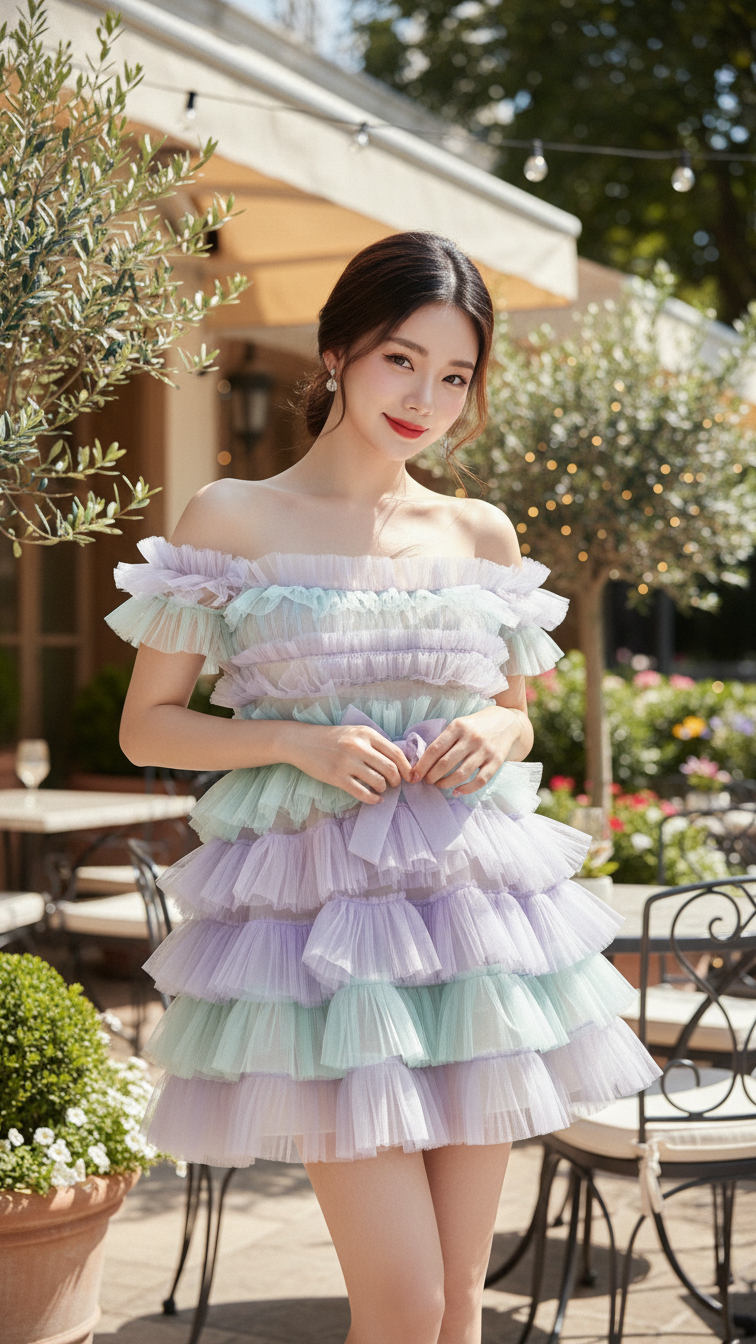 Chân dung cô gái trẻ tự tin và quyến rũ tại quán cafe sang trọng