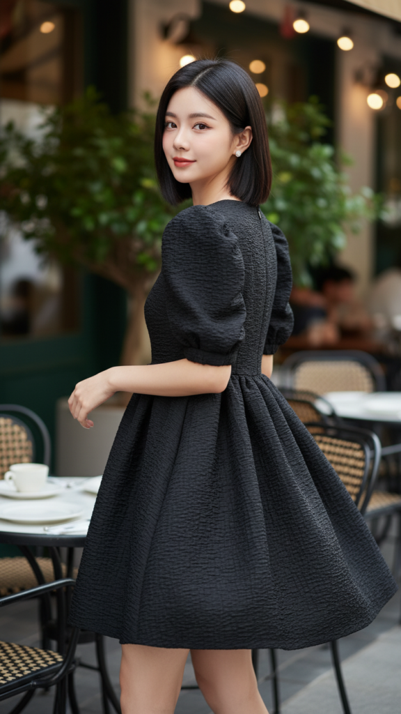 Chân dung thanh nữ quyến rũ tại quán cà phê sang trọng