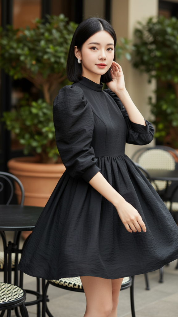 Chân dung thực tế của cô gái trẻ phong cách hiện đại tại quán cà phê sang trọng