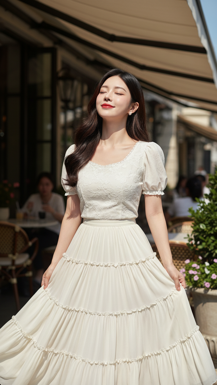 Chân dung cô gái trẻ đầy sức sống giữa không gian quán cà phê sang trọng