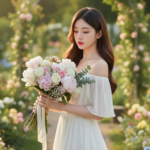 Vẽ chân dung thực tế của cô gái trẻ với gương mặt giống hệt ảnh gốc