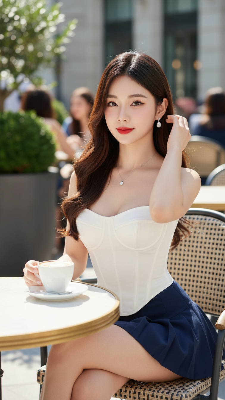 Chân dung quý cô thanh lịch giữa lòng phố cà phê sang trọng