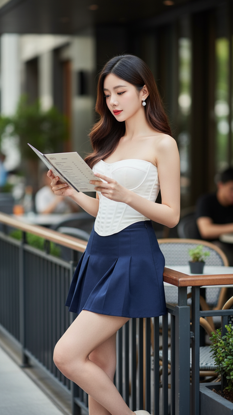 Chân dung cô gái trẻ đầy cuốn hút trong không gian cafe sang trọng