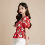 Chân dung cô gái trẻ phong cách tự nhiên trong không gian studio hiện đại