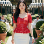 Khám Phá Vẻ Đẹp Thời Trang Của Cô Gái Châu Á Tự Tin Tại Quán Cafe Sang Trọng