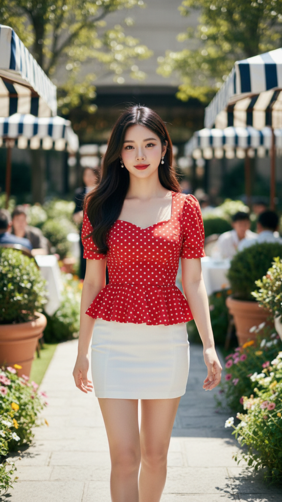 Khám Phá Vẻ Đẹp Thời Trang Của Cô Gái Châu Á Tự Tin Tại Quán Cafe Sang Trọng