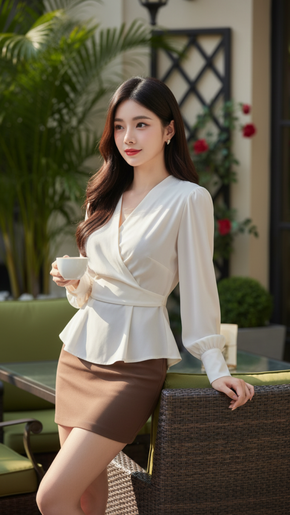 Cách vẽ chân dung thực tế của cô gái trẻ đầy tự tin và thanh lịch