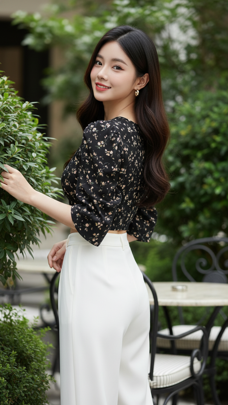 Chân dung nàng thiếu nữ thanh lịch giữa không gian quán cafe sang trọng