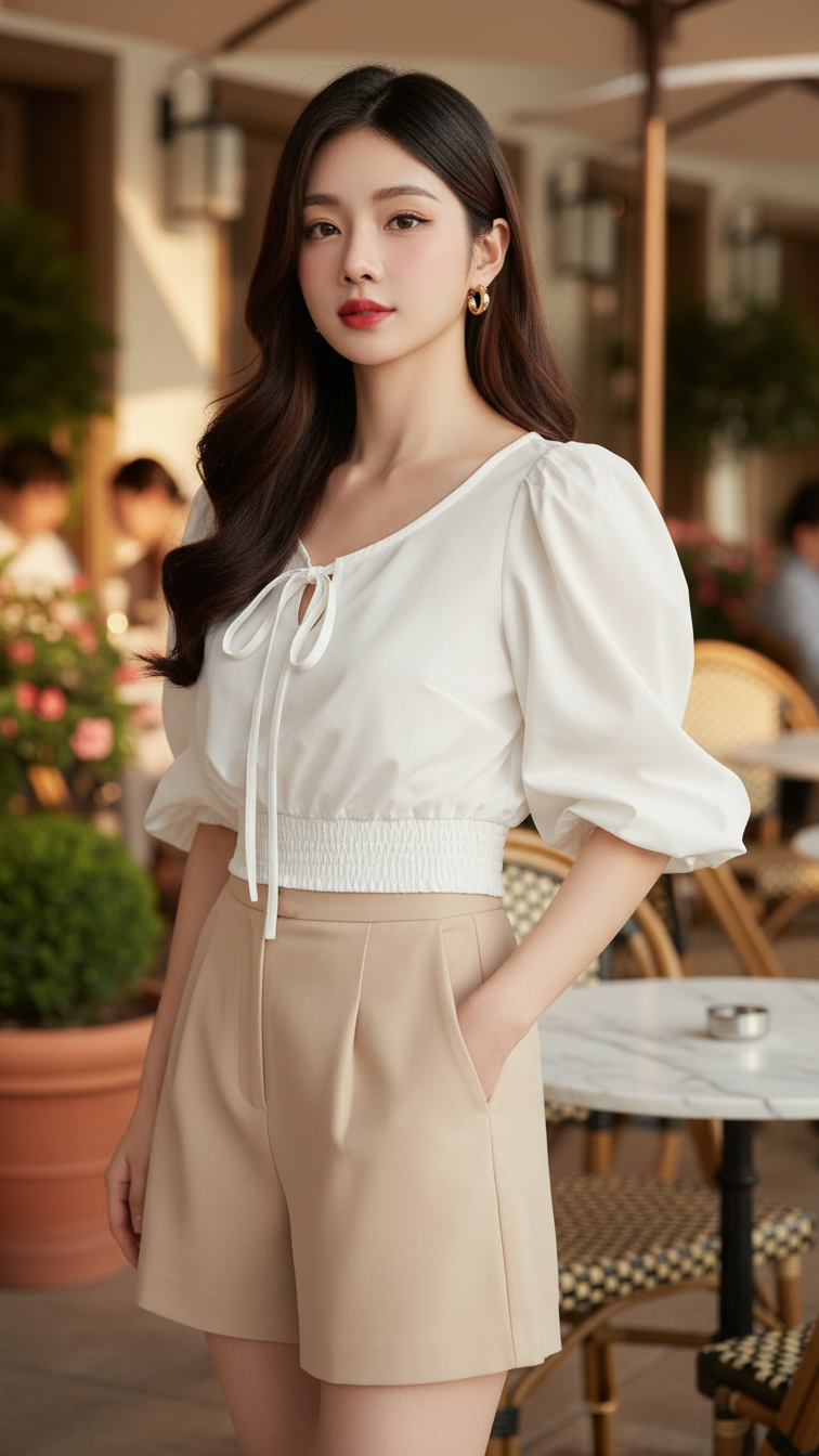 Chân dung thời thượng của cô gái trẻ: Tự tin và thanh lịch giữa không gian sang trọng