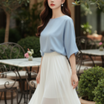 Chân dung thực tế của cô gái trẻ đầy tự tin và thanh lịch giữa không gian sang trọng