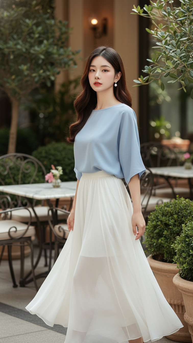 Chân dung thực tế của cô gái trẻ đầy tự tin và thanh lịch giữa không gian sang trọng