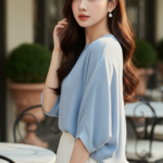 Chân dung thực tế của cô gái trẻ thanh lịch tại quán cafe sang trọng