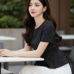 Chân dung thanh lịch của cô gái trẻ với phong cách thời trang nổi bật và cuốn hút