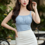 Chân dung thực tế của cô gái trẻ với phong cách tự tin và tươi tắn