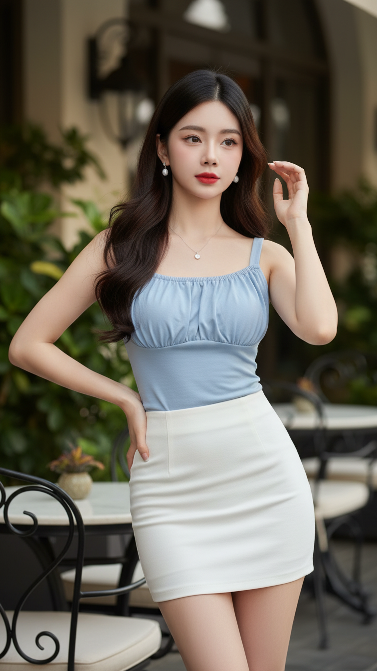 Chân dung thực tế của cô gái trẻ với phong cách tự tin và tươi tắn