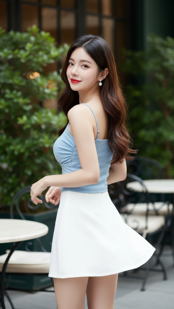 Chân dung mạnh mẽ của cô gái trẻ dưới ánh nắng ngoài trời sang trọng