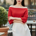 Chân dung nữ sinh tự tin với phong cách hiện đại tại quán cà phê sang trọng