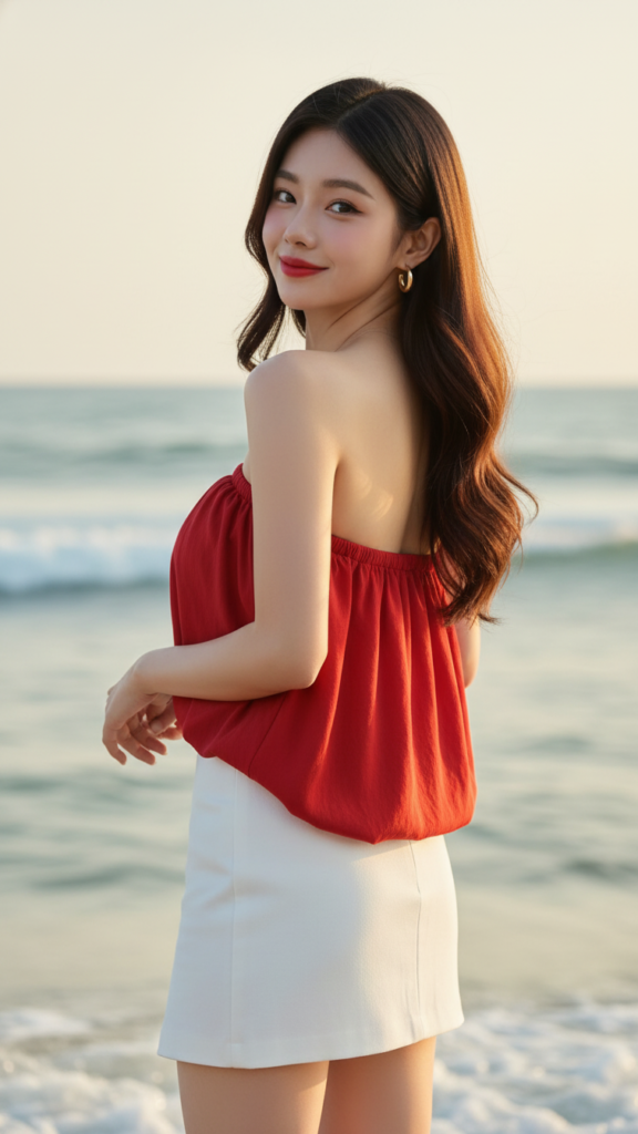 Khám Phá Nét Đẹp Tự Nhiên Của Cô Gái Á Đông Bên Bờ Biển