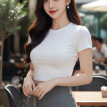 Chân dung hiện đại của cô gái trẻ tự tin trong không gian sang trọng