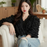 Một bức chân dung ấn tượng về cô gái Á Đông tự tin táo bạo tại homestay.