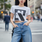 Chân dung cô gái trẻ tự tin trong phong cách thời trang đường phố hiện đại