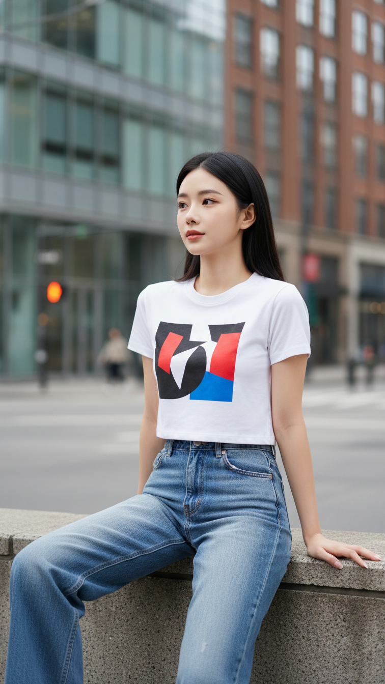 Chân dung cô gái trẻ đầy tự tin giữa phố thị hiện đại