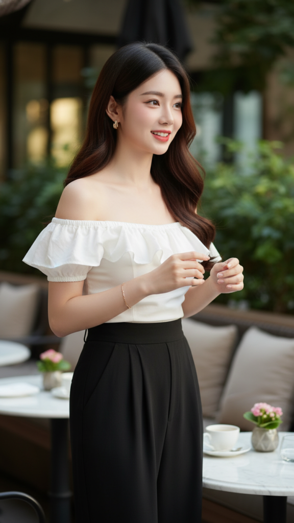 Chân dung cô gái tự tin giữa không gian quán cafe sang trọng