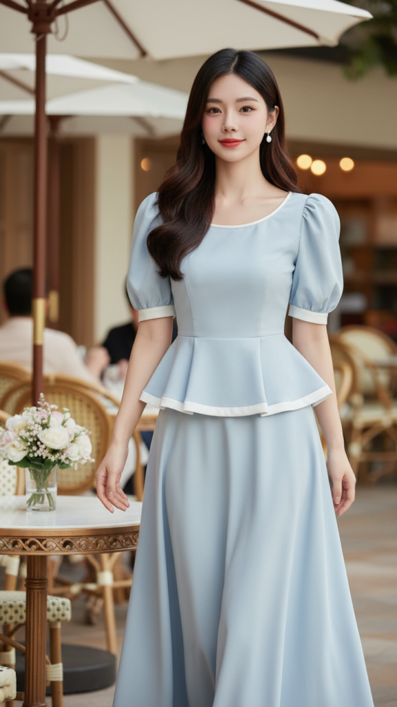 Chân dung tự tin của cô gái trẻ giữa không gian quán cà phê sang trọng