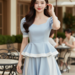 Góc nhìn thời trang của cô gái trẻ giữa không gian sang trọng và ấm cúng