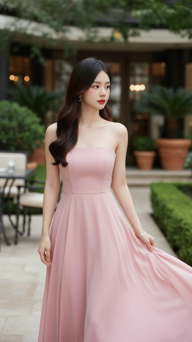 Chân dung cô gái trẻ thanh lịch trong không gian cà phê sang trọng