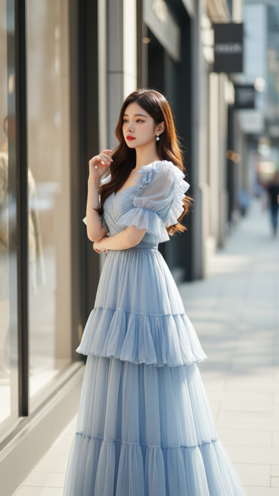Chân dung cô gái trẻ đầy tự tin giữa phố xá hiện đại