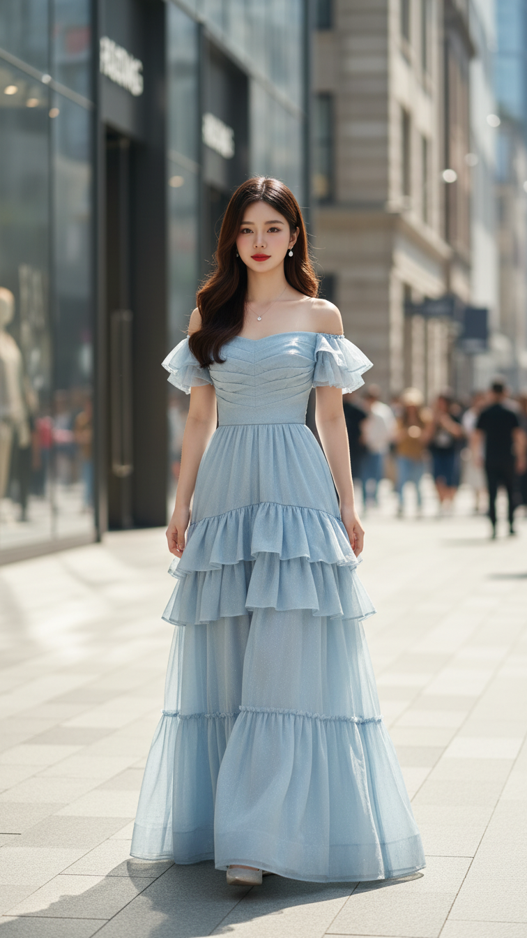 Chân dung thực tế của cô gái trẻ thanh lịch giữa phố phường hiện đại