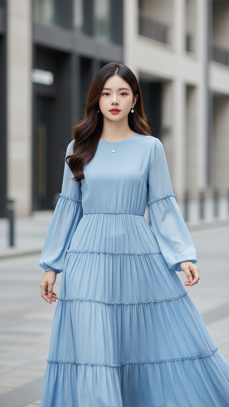 Chân dung thanh lịch của cô gái tiếng tăm trên phố hiện đại