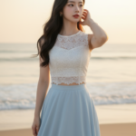 Chân dung cô gái trẻ tự tin bên biển với vẻ đẹp nhẹ nhàng và tinh tế