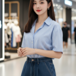 Chân dung trai nét của cô gái trẻ tự tin giữa không gian hiện đại