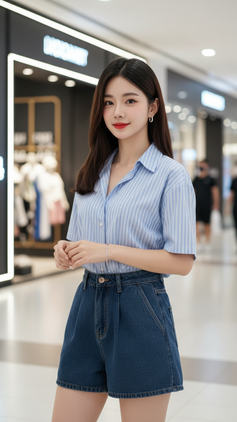 Chân dung trai nét của cô gái trẻ tự tin giữa không gian hiện đại