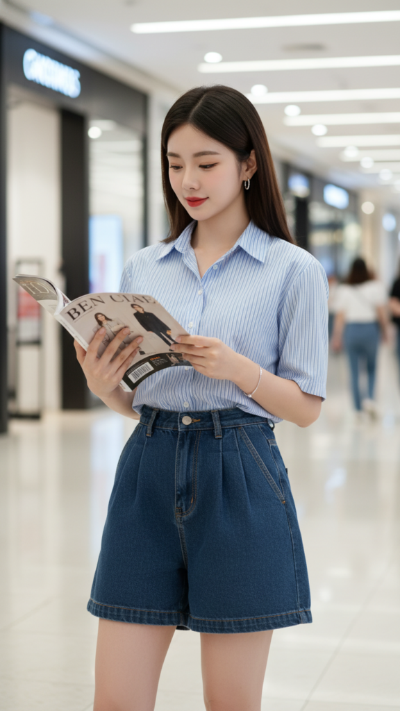 Chân dung thiếu nữ 22 tuổi tại trung tâm mua sắm hiện đại