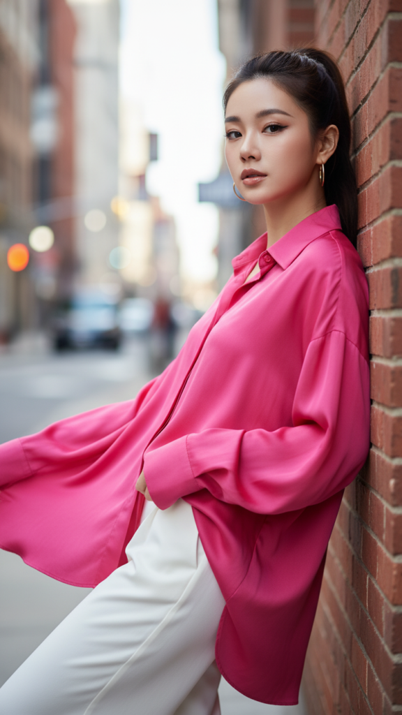 Chân dung thanh lịch của cô gái trẻ trong không gian đô thị hiện đại