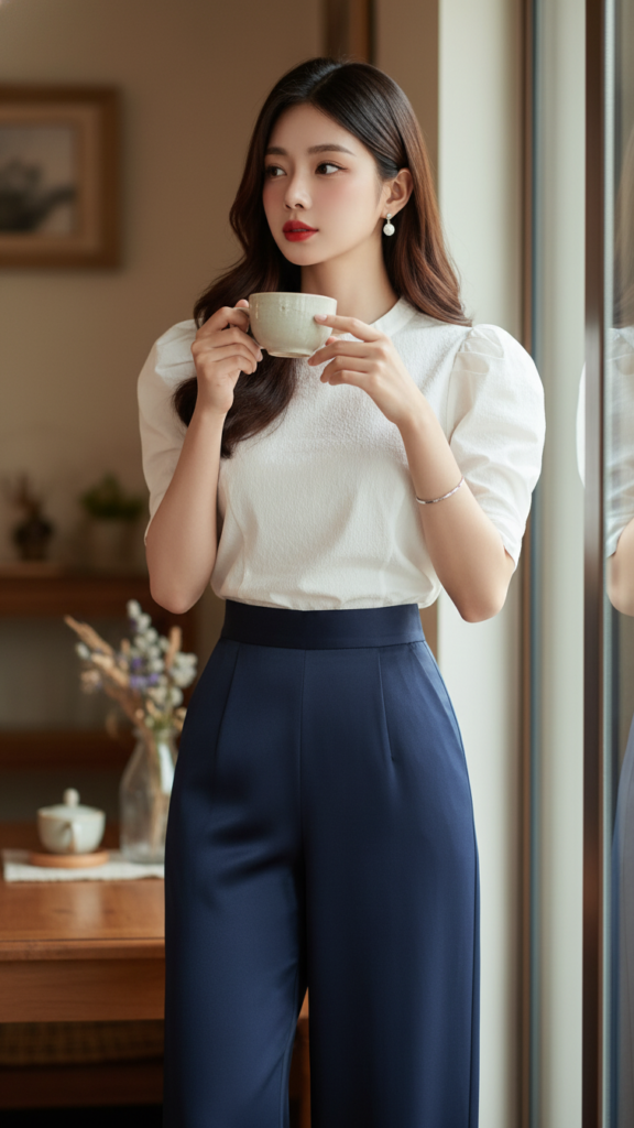 Chân dung cô gái trẻ thanh lịch giữa không gian ấm cúng và thời trang vintage