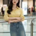 Chân dung cô gái trẻ tự tin và phong cách giữa không gian mua sắm sôi động